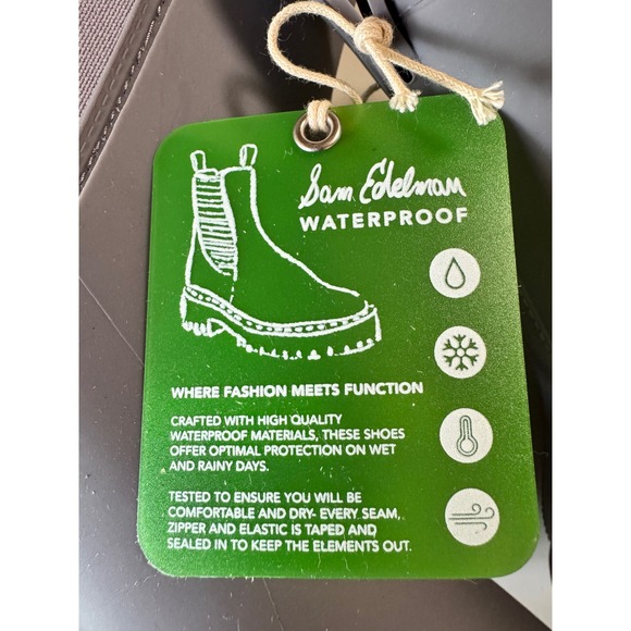 Sam Edelman Waterproof Grey Chelsea Rain Boots Women's Size 8 - Picture 5 of 6